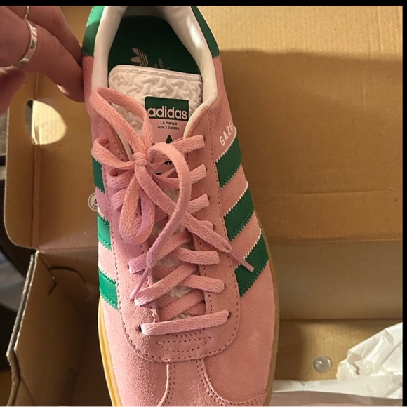 Adidas Original Gazelle Bold true Pink with Green Stripe Sneaker (Brand New) - Picture 5 of 14